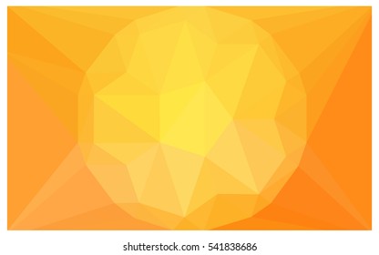 Light Yellow Low poly crystal background. Polygon design pattern. Low poly vector illustration, low polygon background.