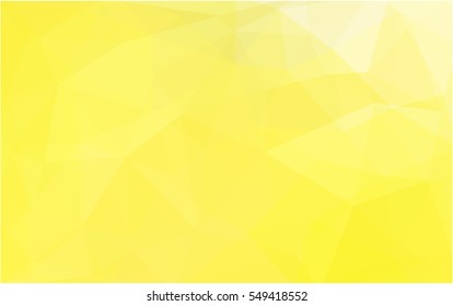 Light Yellow Low poly crystal background. Polygon design pattern. Low poly vector illustration, low polygon background.