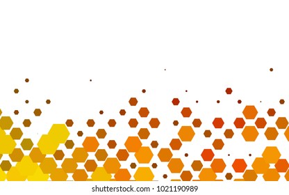 Light Yellow, Orange vector abstract textured polygonal background. Brand-new blurry hexagonal design. Pattern can be used for background.