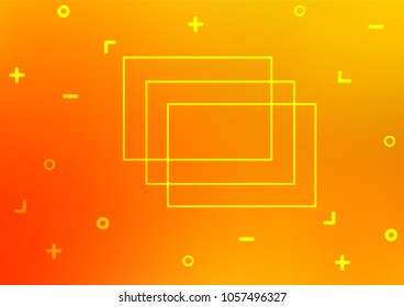 Light Yellow, Orange vector abstract doodle pattern. A vague abstract illustration with doodles in Indian style. The template can be used as a background for cell phones.