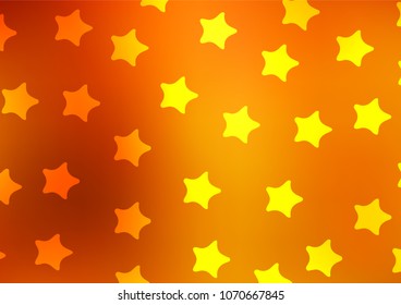 Light Yellow, Orange vector abstract doodle template. Blurred decorative design in Indian style with Zen tangles. The doodle design can be used for your web site.