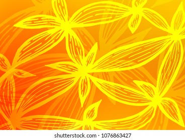 Light Yellow, Orange vector abstract doodle pattern. Modern geometrical abstract illustration with doodles. Hand painted design for web, leaflet, textile.