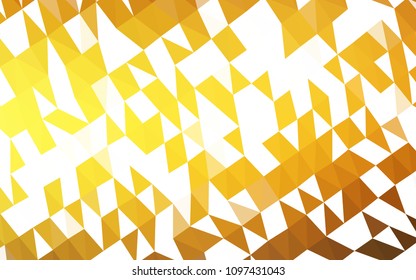 Light Yellow, Orange vector abstract polygonal pattern. Colorful abstract illustration with gradient. Brand new style for your business design.