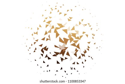 Light Yellow, Orange vector abstract colorful background, which consist of triangles. Pattern with colored triangles on white background.