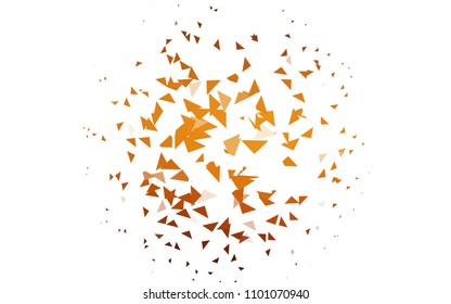 Light Yellow, Orange vector abstract colorful background, which consist of triangles. Pattern with colored triangles on white background.