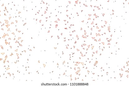 Light Yellow, Orange vector abstract colorful background, which consist of triangles. Pattern with colored triangles on white background.