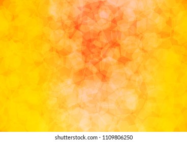 Light Yellow, Orange vector abstract mosaic template. Colorful illustration in abstract style with gradient. The best hexagonal design for your business.