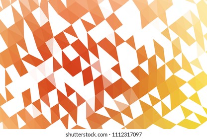 Light Yellow, Orange vector abstract polygonal texture. Geometric illustration in Origami style with gradient.  Triangular pattern for your business design.