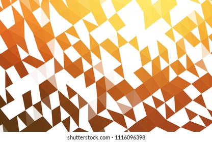Light Yellow, Orange vector abstract mosaic template. A completely new color illustration in a vague style. The elegant pattern can be used as part of a brand book.