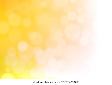 Light Yellow, Orange vector abstract bokeh pattern. Colorful illustration in blurry style with gradient. The best blurred design for your business.