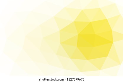 Light Yellow, Orange vector abstract polygonal abstract polygonal. Creative illustration in halftone style with gradient. A new texture for your design.