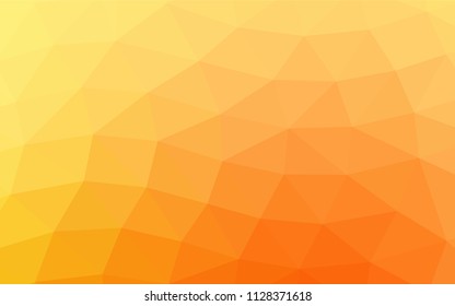 Light Yellow, Orange vector abstract polygonal pattern. Shining colored illustration in a Brand new style. A completely new template for your business design.