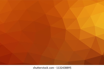 Light Yellow, Orange vector abstract polygonal background. Modern geometrical abstract illustration with gradient. Brand new design for your business.