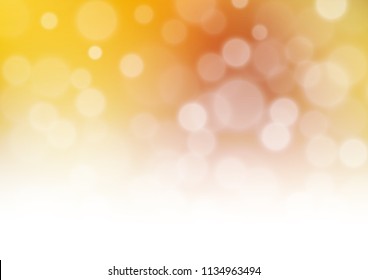 Light Yellow, Orange vector abstract bokeh pattern. A vague abstract illustration with gradient. The blurred design can be used for your web site.