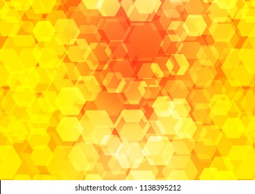 Light Yellow, Orange vector abstract mosaic template. Creative geometric illustration in Origami style with gradient. Brand new design for your business.