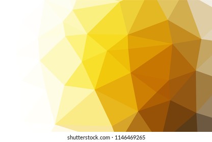 Light Yellow, Orange vector abstract polygonal layout. Modern geometrical abstract illustration with gradient. The template can be used as a background for cell phones.