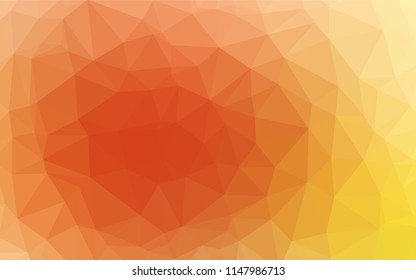 Light Yellow, Orange vector abstract mosaic pattern. A completely new color illustration in a vague style. A completely new design for your business.
