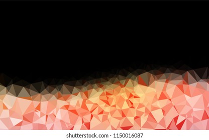 Light Yellow, Orange vector abstract polygonal layout. Shining illustration, which consist of triangles. The textured pattern can be used for background.