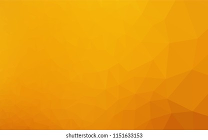 Light Yellow, Orange vector abstract mosaic backdrop. Shining illustration, which consist of triangles. A completely new design for your business.