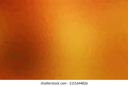 Light Yellow, Orange vector abstract mosaic background. Colorful abstract illustration with gradient. The polygonal design can be used for your web site.