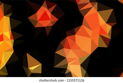 Light Yellow, Orange vector abstract polygonal texture. Modern geometrical abstract illustration with gradient. The template can be used as a background for cell phones.