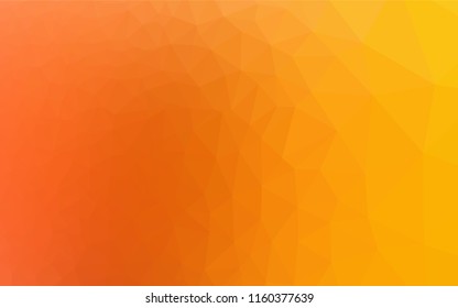 Light Yellow, Orange vector abstract polygonal cover. Brand new colored illustration in blurry style with gradient. The polygonal design can be used for your web site.