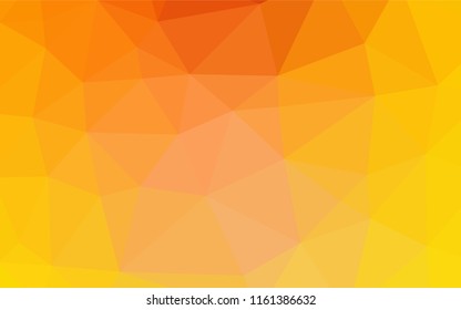 Light Yellow, Orange vector abstract polygonal cover. Geometric illustration in Origami style with gradient.  A completely new design for your business.