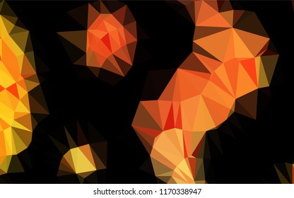 Light Yellow, Orange vector abstract mosaic backdrop. An elegant bright illustration with gradient. A new texture for your design.