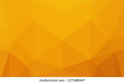 Light Yellow, Orange vector abstract polygonal cover. Colorful abstract illustration with gradient. Triangular pattern for your business design.