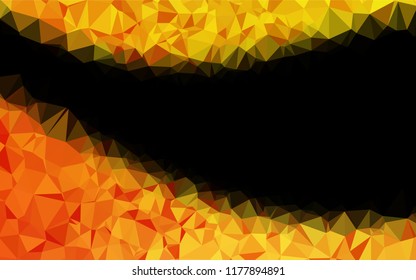 Light Yellow, Orange vector abstract mosaic pattern. Colorful illustration in abstract style with gradient. The elegant pattern can be used as part of a brand book.