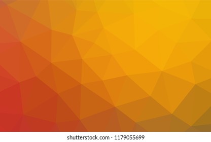 Light Yellow, Orange vector abstract polygonal texture. Geometric illustration in Origami style with gradient.  The elegant pattern can be used as part of a brand book.