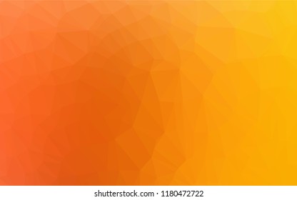 Light Yellow, Orange vector abstract polygonal cover. Glitter abstract illustration with an elegant design. The best triangular design for your business.