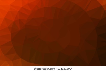 Light Yellow, Orange vector abstract polygonal cover. Geometric illustration in Origami style with gradient.  The elegant pattern can be used as part of a brand book.