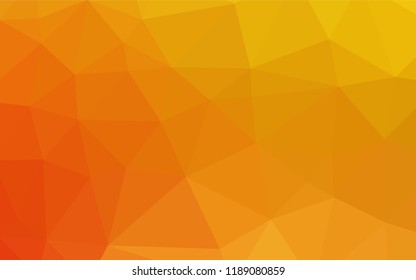 Light Yellow, Orange vector abstract polygonal texture. Glitter abstract illustration with an elegant design. A completely new template for your business design.
