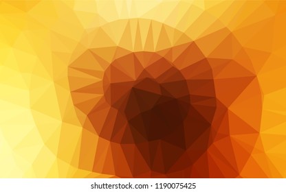 Light Yellow, Orange vector abstract polygonal cover. Creative illustration in halftone style with gradient. A new texture for your design.