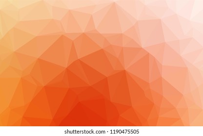 Light Yellow, Orange vector abstract polygonal texture. Colorful illustration in abstract style with gradient. The textured pattern can be used for background.