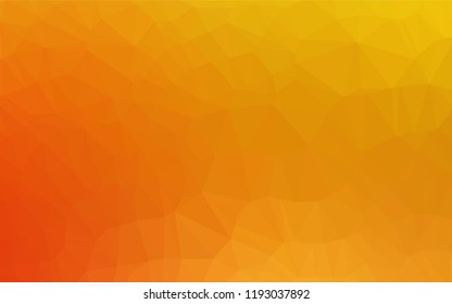 Light Yellow, Orange vector abstract mosaic background. Glitter abstract illustration with an elegant design. The polygonal design can be used for your web site.