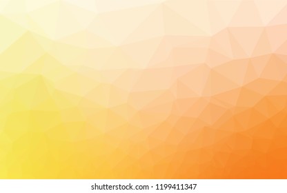 Light Yellow, Orange vector abstract mosaic background. Shining illustration, which consist of triangles. The polygonal design can be used for your web site.