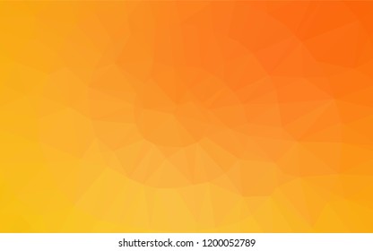 Light Yellow, Orange vector abstract mosaic backdrop. Creative geometric illustration in Origami style with gradient. The completely new template can be used for your brand book.
