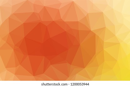 Light Yellow, Orange vector abstract polygonal texture. An elegant bright illustration with gradient. A completely new design for your business.