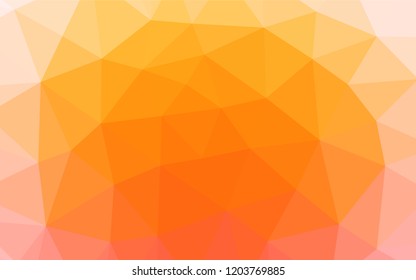 Light Yellow, Orange vector abstract polygonal layout. A completely new color illustration in a vague style. The best triangular design for your business.
