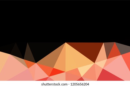 Light Yellow, Orange vector abstract mosaic backdrop. Geometric illustration in Origami style with gradient.  The completely new template can be used for your brand book.