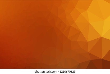 Light Yellow, Orange vector abstract mosaic backdrop. A sample with polygonal shapes. A new texture for your design.