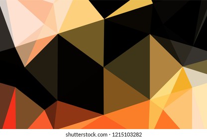 Light Yellow, Orange vector abstract polygonal layout. A completely new color illustration in a vague style. A new texture for your design.