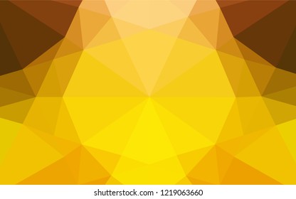 Light Yellow, Orange vector abstract polygonal cover. An elegant bright illustration with gradient. The elegant pattern can be used as part of a brand book.