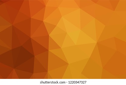 Light Yellow, Orange vector abstract polygonal layout. A vague abstract illustration with gradient. The completely new template can be used for your brand book.