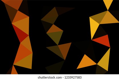 Light Yellow, Orange vector abstract mosaic backdrop. Colorful illustration in abstract style with gradient. The best triangular design for your business.