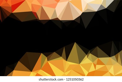 Light Yellow, Orange vector abstract polygonal layout. Glitter abstract illustration with an elegant design. The template can be used as a background for cell phones.