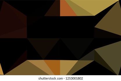 Light Yellow, Orange vector abstract mosaic backdrop. Glitter abstract illustration with an elegant design. Triangular pattern for your business design.