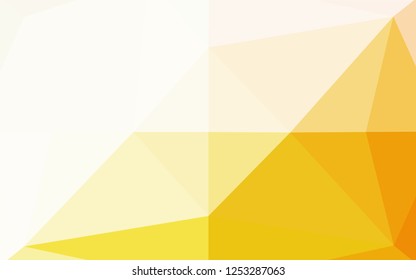 Light Yellow, Orange vector abstract mosaic backdrop. A vague abstract illustration with gradient. A completely new design for your business.